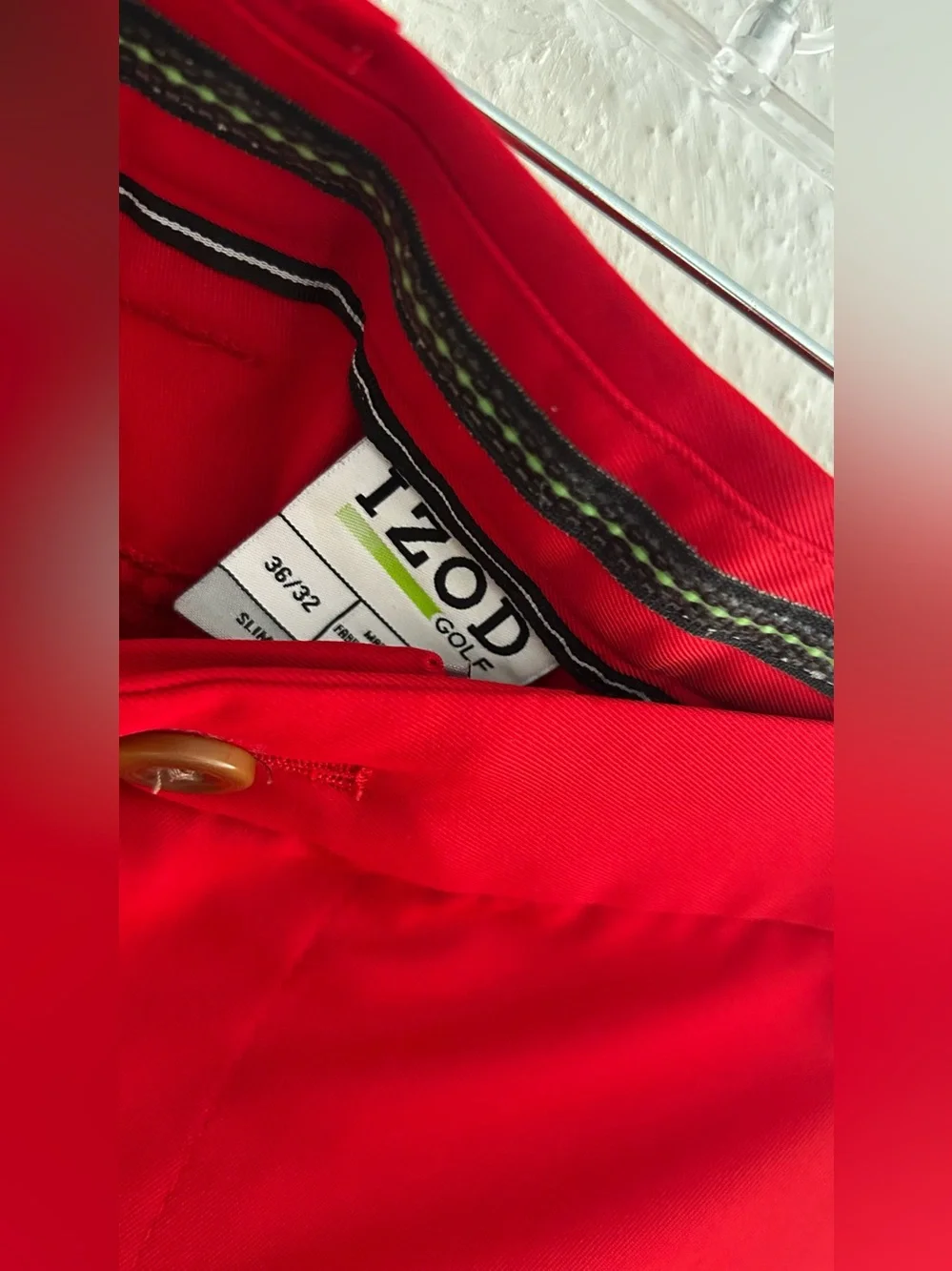 Izod Golf Slim Fit Red Pants